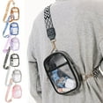 thumbnail image 1 of sdhkgrrt under $5 6Pcs Transparent PVC Bag, PVC Crossbody Bag, Transparent Shoulder Chest Bag, Trendy Casual Small Purse, Beach Festival Clear Bag, Front Pocket Zipper Closure, 1 of 9
