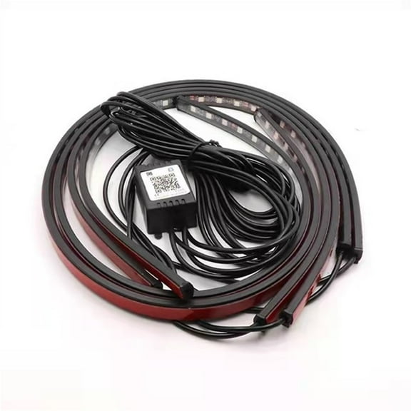 sdhkgrrt under $5 Car LED Lights, Car LED Strip Lights, Under Chassis RGB Lighting Kit with APP Control, Waterproof Flexible Light Strips for Vehicle, Multi Color Glow for Car Interior and Exterior