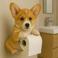 thumbnail image 1 of sdhkgrrt under $5 Dog Toilet Paper Holder, Dog Toilet Paper Holder,Realistic Animal Paper Roll Stand,Cute Bathroom Accessory,Resin Dog Sculpture Decor,Wall Mount Tissue Dispenser, 1 of 5