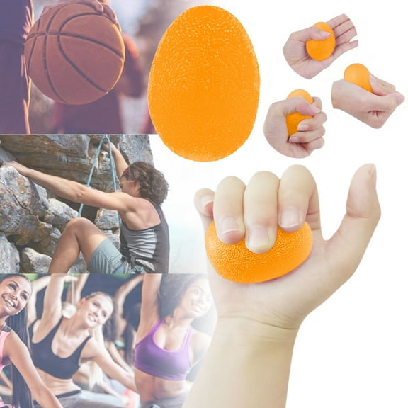 sdhkgrrt under $5 Grip Training Finger Exerciser, Silicone Grip Strength Trainer Egg,High Elastic Hand Exercise Ball for Adults,Stress Relief Finger Strength Developer,Rehabilitation Therapy Squeeze