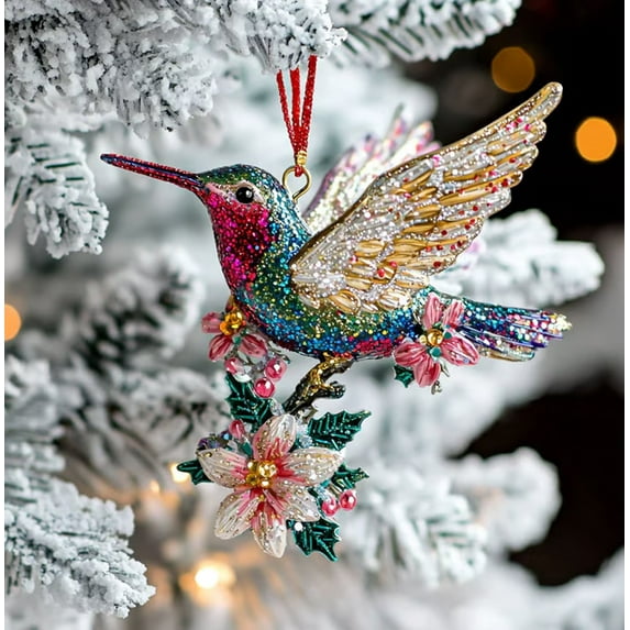 sdhkgrrt under $5 Hummingbird Pendant, Hummingbird Sun Catcher Pendant,Acrylic Window Hanging Decor,Colorful Reflective Sun Catcher,Outdoor Garden Ornament,Handmade Bird Decor