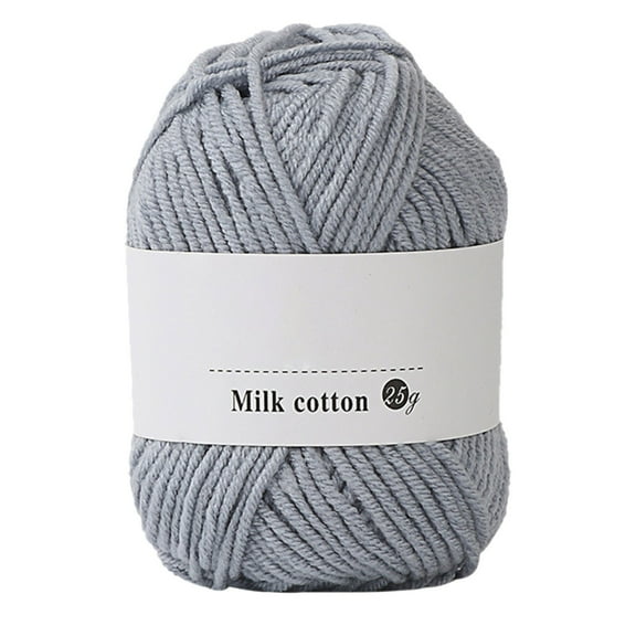 sdhkgrrt under $5 Knitting Crochet Yarn, 25g Milk Cotton Knitting Yarn,BabySoft Hand Crochet Wool Thread,Vibrant Color DIY Yarn for Beginners,Knitting Material for Hats Dolls,Light Weight Yarn for