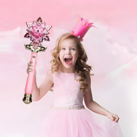 sdhkgrrt under $5 Magic WandToy, Musical Spray Mist Magic WandToy,LED Light Up Fairy Wand with Sound Effects,GirlsPrincess Role Play Spray Stick,Children's Gift with Light and Sound,Imaginative Play