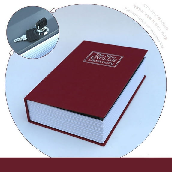 sdhkgrrt under $5 Novel Safe, Dictionary Diversion Safe,Hidden Novel Security Box,Portable Lock Box for Home,Metal Money Storage Container,Secret Cash Hiding Safe
