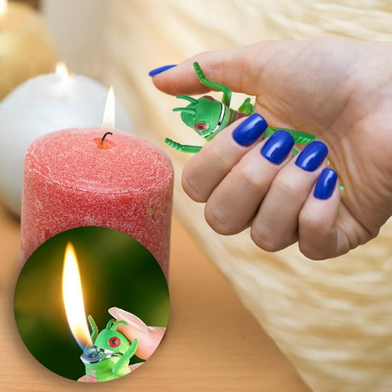 sdhkgrrt under $5 Novelty Lighter, Realistic Grasshopper Shaped Lighter,Novelty Insect Lighter for Pranks,Open Flame Desktop Lighter,Stress ReliefToyLighter,Unique Gift Lighter for Collectors