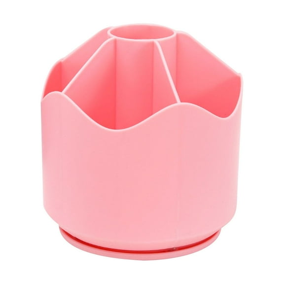 sdhkgrrt under $5 Pencil Holder, Rotating Pencil Case with 6 Compartments,Desktop Organizer for Study Office,Cosmetic Storage Rotating Stand,360 Degree Swivel Design,Modern Desk Organization Solution