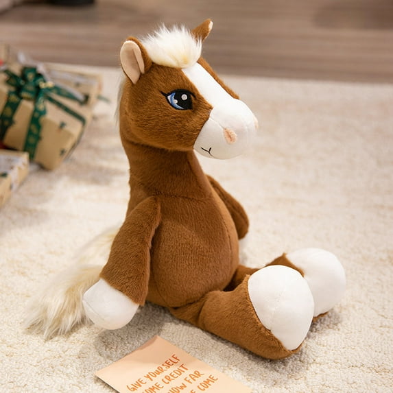 sdhkgrrt under $5 Plush HorseToy, Simulation Running Pony Plush,Chinese Zodiac HorseToy,Year of the Horse Mascot,Collectible Animal Doll,Children's Stuffed Animal Gift