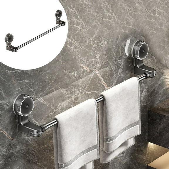 sdhkgrrt under $5 Suction Cup Towel Rack, Suction Cup Towel Rack,Stainless Steel Towel Bar,No Drill Bathroom Organizer,Space Saving Towel Holder,Strong Suction Cup Design