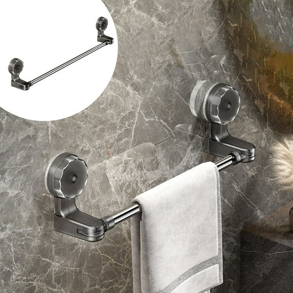 sdhkgrrt under $5 Suction Cup Towel Rack, Suction Cup Towel Rack,Stainless Steel Towel Bar,No Drill Bathroom Organizer,Space Saving Towel Holder,Strong Suction Cup Design