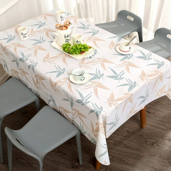 sdhkgrrt under $5 Waterproof Tablecloth, Waterproof Oil Proof Tablecloth,90x137cm PVC Table Cover,Non Slip Dining Table Protector,Washable Kitchen Table Mat,Decorative Rectangular Table Cloth