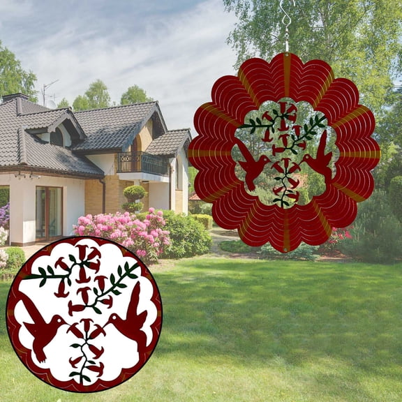 sdhkgrrt under $5 Wind Spinner, Wind Spinner for Garden, Hand Painted Metal Twirl for Yard, Colorful Spinner for Outdoor Decor, Whirling Ornament for Patio, Deck, Balcony and Landscape