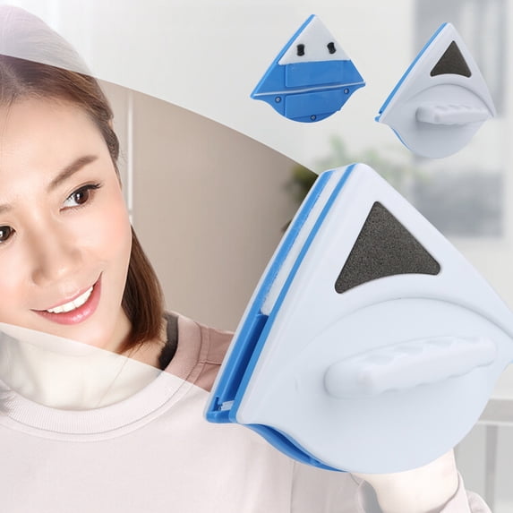 sdhkgrrt under $5 Window Cleaner, Magnetic Window Cleaner, Double Sided Glass Wiper, for Interior Exterior Cleaning, for Windows Shower Doors Mirrors, Adjustable for Thickness, Easy to Use