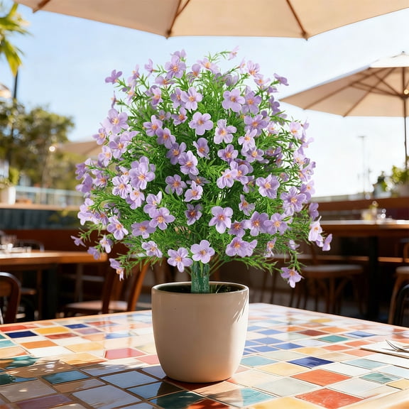 sdhkgrrt Artificial Green Plants Outdoor, Spring And Summer Artificial Green Plants, For Outdoor Gardens And Courtyards, Artificial Green Plants Babys Breath for Patio Yard Porch Landscape