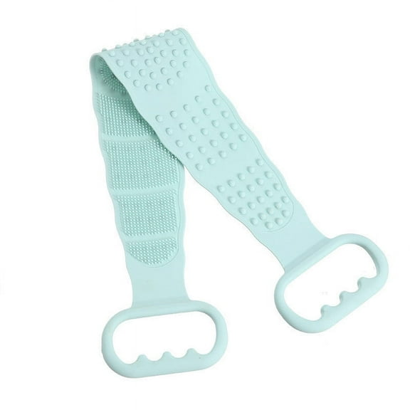 sdhkgrrt Bath Brush, Silicone Back Scrubber Towel, Bath Towel with Handles for Back, Exfoliating Shower Brush Strip, Body Scrubber Belt for Shower, Reusable Bath Scrub Tool