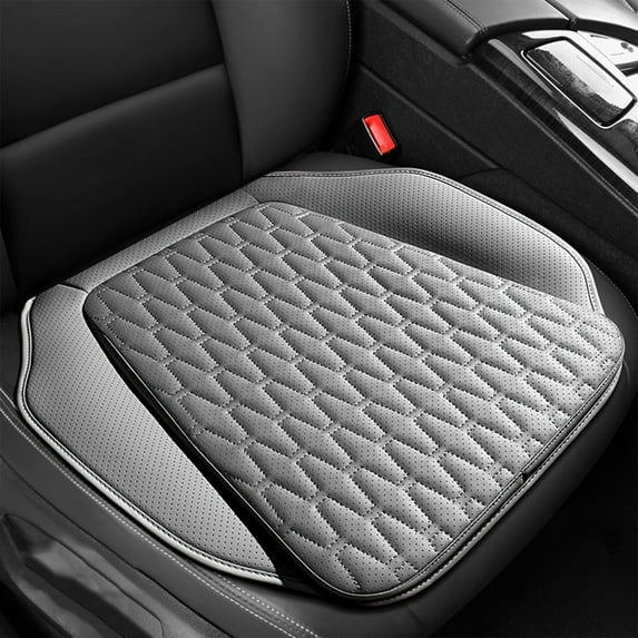 sdhkgrrt Breathable Perforated Leather Cushion, Breathable Perforated Leather Car Seat Cushion, All Season Universal Vehicle Seat Pad, Premium Ergonomic Lumbar Support Cushion