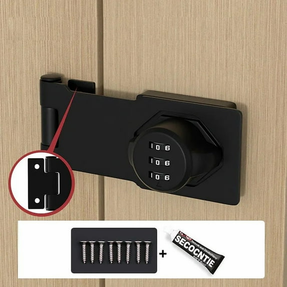 sdhkgrrt Combination Cabinet Lock, Password Lock for Cupboard, Keyless Drawer Lock for Home, 3 Digit Lock for Cabinet, Fridge Lock for Safety, Security Lock for File Cabinet