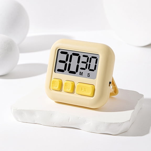 sdhkgrrt Digital Kitchen Timer, LCD Digital Kitchen Timer, Magnetic Countup Timer With Stand, Time Management Alarm Clock Counter for Cooking Baking Sports Games Classroom