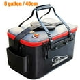 thumbnail image 1 of sdhkgrrt Foldable Fishing Bucket, Live Well Fish Container for Bass Trout, Portable EVA Fishing Bag with Side Pockets, Multi-Functional Tackle Storage for Kayak Boat Shore Fishing, 1 of 8