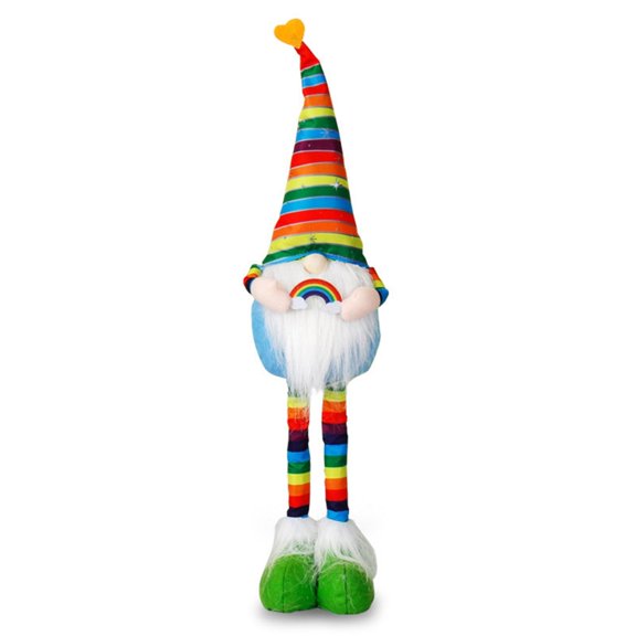 sdhkgrrt Gnome Ornament, Colorful Faceless Gnome Ornament, Scalable Standing Rudolph Home Decor, Festive Doll Decoration for Table, Cloth Craft Ornament for Party, Cheerful Holiday Decor Piece