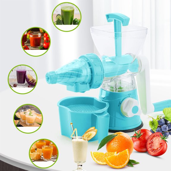 sdhkgrrt Hand Operated Juicer, Manual Cold Press Juicer for Fruits Vegetables, Portable Hand Crank Juicer for Home Kitchen Camping, Multi-Function Juicer for Smoothies Ice Cream Nut Milk
