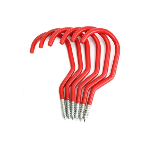 sdhkgrrt Heavy Duty Bike Storage Hooks, Garage Wall And Ceiling Hooks, 6 Pack Metal Screw Hooks for Bicycles, Tools, Ladders, Garden Equipment, Garage Organization And Home Storage Solutions