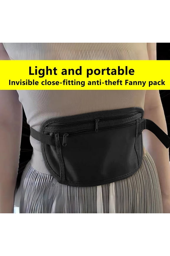 Invisible Slim Anti Theft, Invisible Slim Anti-Theft Waist Bag, Secure Travel Money Belt For Men And Women, Rfid Blocking Hidden Waist Pack, Adjustable Fitness Running Belt For Phone
