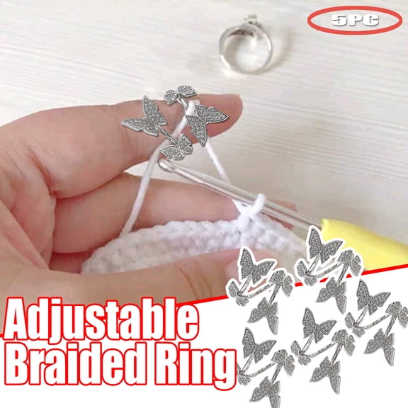 sdhkgrrt Knitting Loop Crochet, Knitting Loops, Crochet Loops for Knitting, Handmade Crochet Accessories, Knitting Tools with Embossed Craftsmanship, Yarn Guides for Left or Right Hand