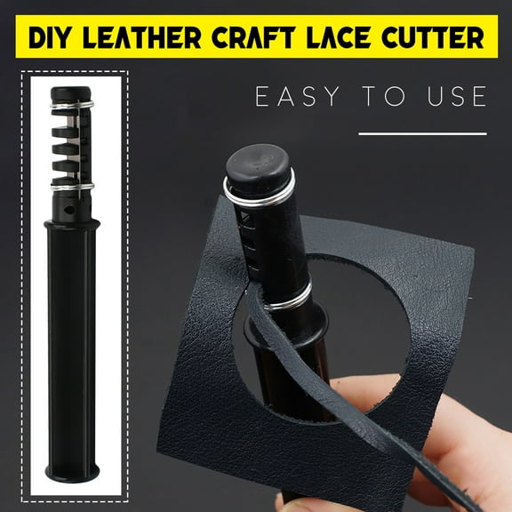 sdhkgrrt Leather Lace Cutter, Leather Lacing Cord Maker, DIY Strip Cutter Tool, Swivel Leather Strip Cutter, for Making Lace Braids Strings, Comes with Blades, Ideal for Leather Craft