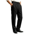 thumbnail image 1 of sdhkgrrt Men Plus Size Elastic Waist Dress Pants with Pockets Solid Office Business Work Casual Straight Leg Pants Regular Fit Breathable Long Palazzo Trousers, Black 3XL, 1 of 7