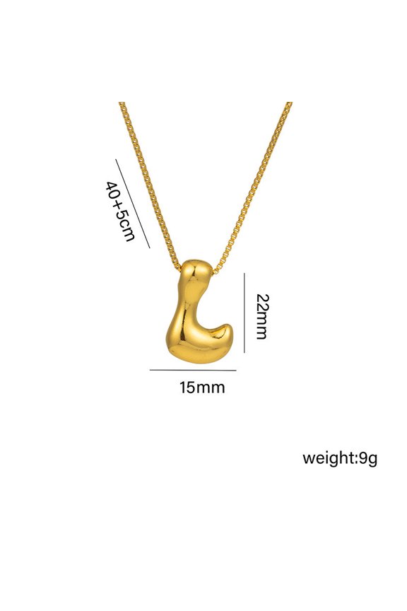 Personalized Initial Letter Necklace, Custom Name Necklace for Women Her Mom, Gold Plated Alloy Bubble Pendant Necklace, Elegant Gift for Birthday Christmas Mother’s Day