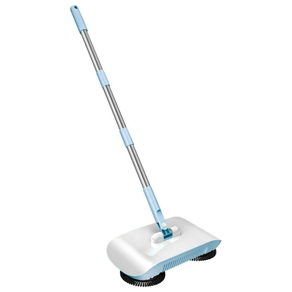 sdhkgrrt Push Broom, Hand Push Sweeper, Household Lazy Three-in-one Suction Sweeper Cleaning Machine for Floor, Dry Sweep Wet Mop, Hard Surface Cleaner, Multi Purpose