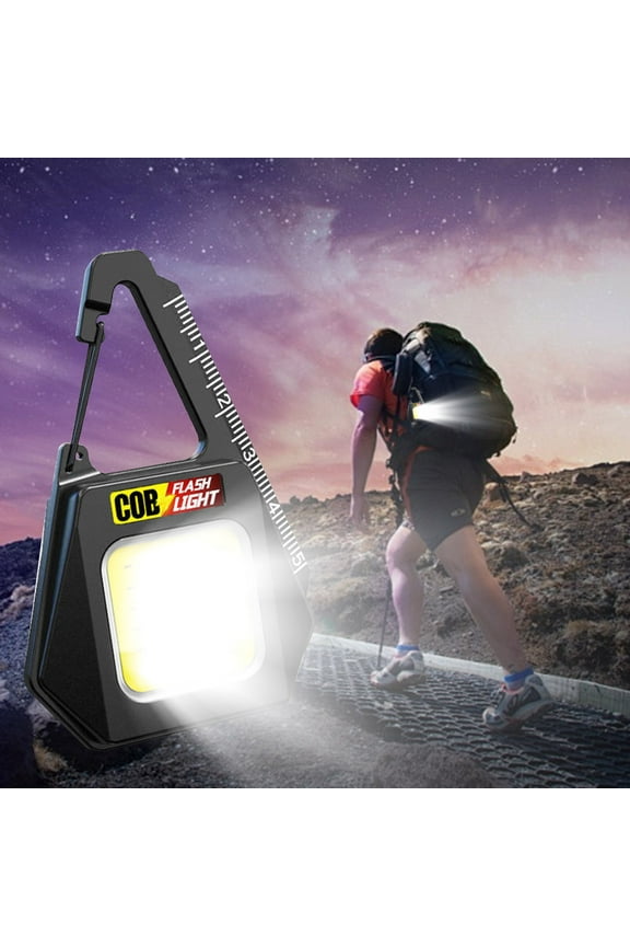 Rechargeable Keychain Flashlight, Cob Keychain Work Light, Backpack Light, Rechargeable Portable Mini LED Pocket USB Flashlight, Emergency Light, Bottle Opener Tool, Camping Light