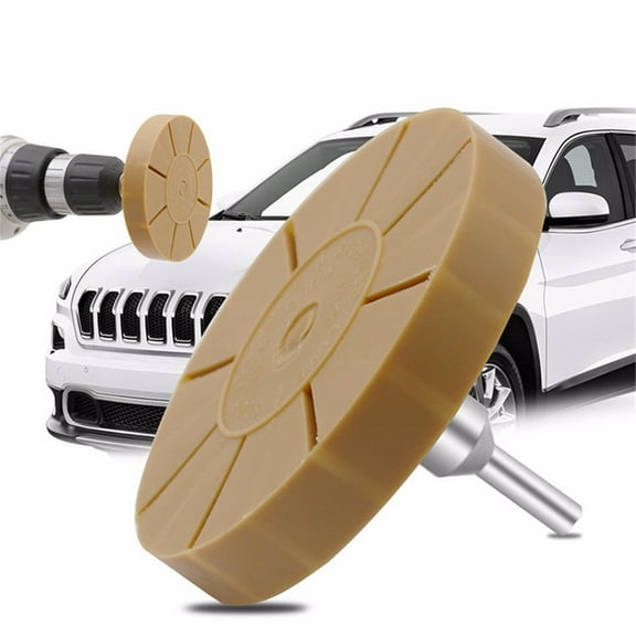 sdhkgrrt Rubber Eraser Wheel, Rubber Eraser Wheel for Decal Removal, Adhesive Remover Wheel for Car and Surface, Soft Wheel for Paint Safe Cleaning, Abrasive Tool for Stripe and Sticker Removal