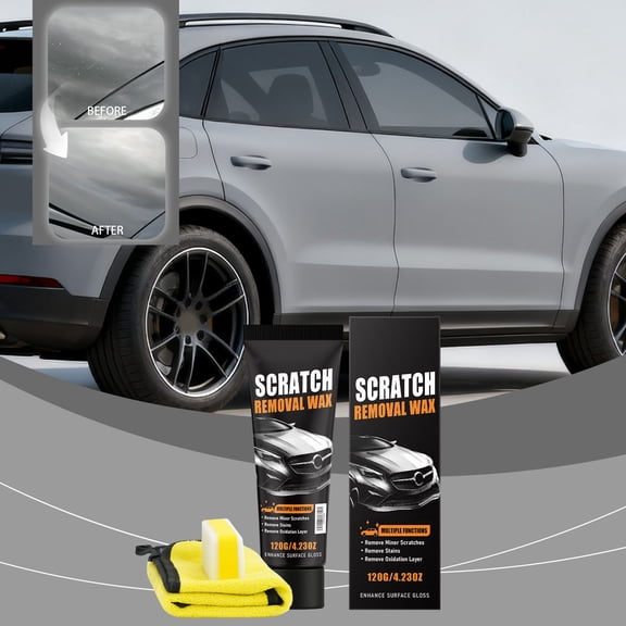sdhkgrrt Scratch Removal Wax, Car Scratch Repair Kit, 4-Step Paint Restoration System, Polish Compound for Deep Scratches and Swirl Marks, Car Wax for Vehicle Paint Protection, Auto Detailing