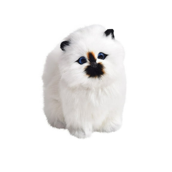 sdhkgrrt Simulation CatToy, Lifelike Interactive Meowing Plush Animal, Stuffed Kitty Doll with Realistic Sounds, EducationalToysforKids BoysGirls, Birthday Party GiftsChildrenPresents