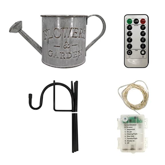 sdhkgrrt Star Light Shower Garden, Star Light Shower, Garden Art Light Decor for Outdoor Pathway, Watering Can Sprinkler with Warm White LEDs, Metal Stand Decor for Yard and Patio