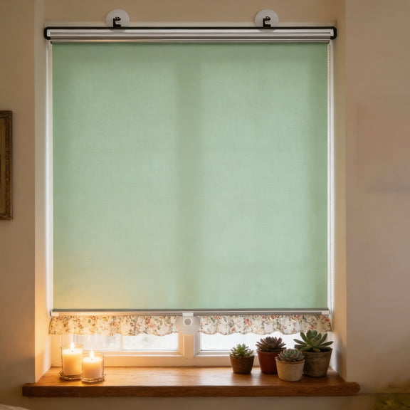 sdhkgrrt Summer Sun Shade Roller Blind, Retractable Heat Blocking Window Cover, Protection Roller Shade for Indoor Outdoor Use, Car Window Cover for Kitchen Bathroom Office Home Decor