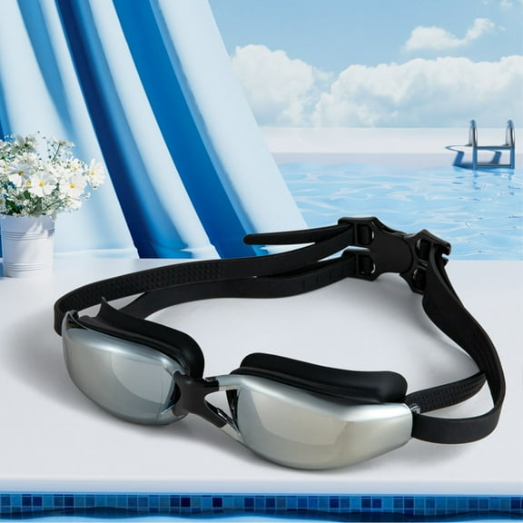 sdhkgrrt Swimming Goggles, Anti Fog Leak Proof Goggles for Adults, Large Frame Prescription Myopia Swim Goggles, HD Clear Lenses for Pool Training Lap Swimming Water Sports