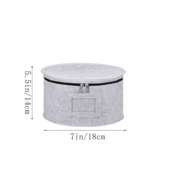 sdhkgrrt Tableware Storage Bag, Felt Lined Dishware Storage Container for Plates Bowls Cups, Protective Kitchen Organization Bag for Glassware China, Stackable Storage Case for Home Dining Cabinet