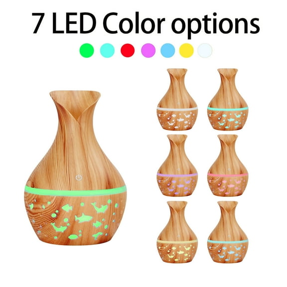 sdhkgrrt Vase Humidifier Diffuser, Vase Humidifier, Aroma Diffuser with LED Light for Room Bedroom, Essential Oil Diffuser with Night Light, USB Powered Mist Maker for Relaxation