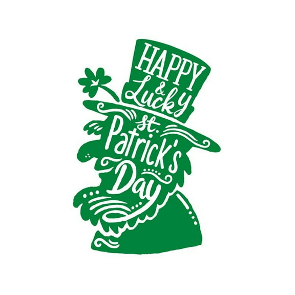 sdhkgrrt Wall Stickers, St Patrick's Day Wall Stickers, Home Decoration Carved Graffiti Window Decals, Removable Vinyl Art for Glass Door, Tile, Appliance, Car Body, Room Decor