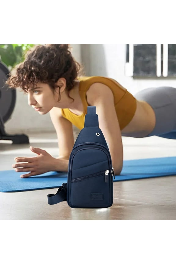 Waterproof Chest Bag, Travel Fashionable Chest Bag for Men Women, Large Capacity Fabric Waterproof Sling Bag, Convenient Front Pack for Outdoor, Antitheft Water Proof Package