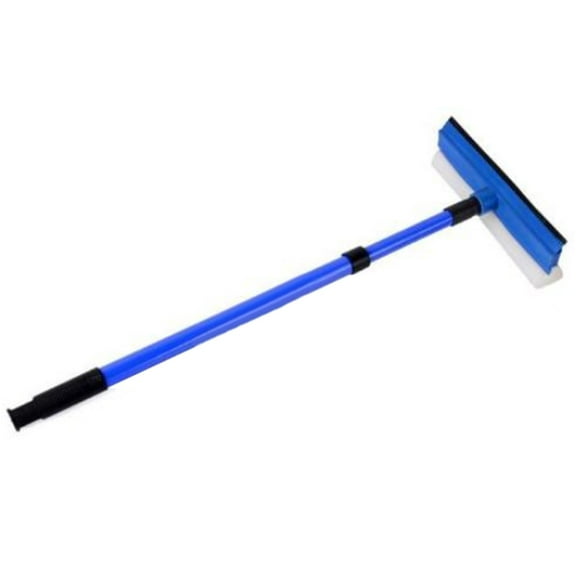 sdhkgrrt Window Squeegee Cleaner, Extendable 77CM Window Cleaning Brush for Home and Car, 3CM Wide Squeegee and Washer Dual Head Glass Wiper, Detachable Handle Long Reach Window Scraper for Shower