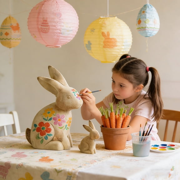 sdhkgrrt Wooden Hair Embryo, Unfinished Wooden DIY Craft Kit forKidsAdults, 2-Piece Unpainted Animal Figures for Painting, Wood Craft Blanks for Home Decoration Desktop Art Projects