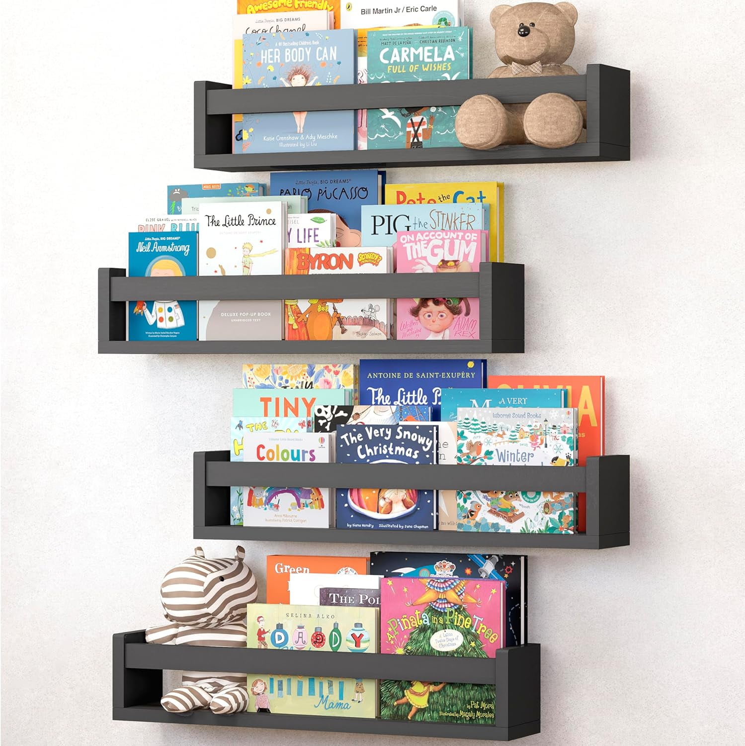 sdzhud 16.4 Inch. Nursery Book Shelves Wall Bookshelves for Kids Room ...
