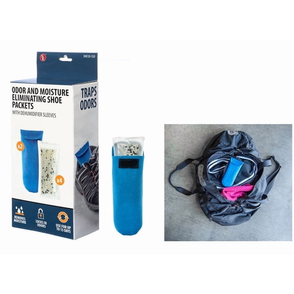 se odor and moisture eliminating shoe packets with dehumidifier sleeves - dhf20-ssd