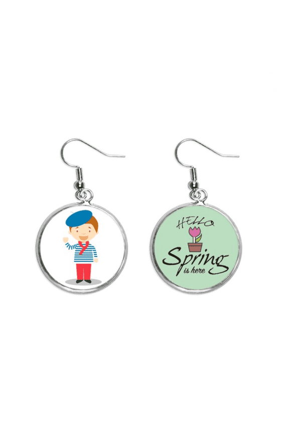sea blue france cartoon art deco fashion decoration dangle season sp earring jewelry