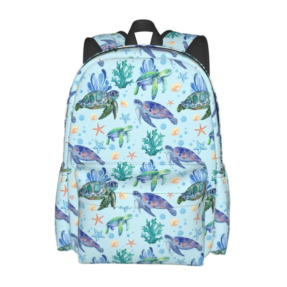 sea turtle Backpack for Women 16.9 inch Travel Casual Laptop Backpack Lightweight Waterproof Hiking Daypack