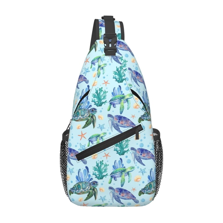 Women Mini Travel Backpack Sea Turtle Pattern Lightweight Shoulder Daypack Amazon.com: Crossbody Bags for Women Men Hawaii with Purple  main image 4