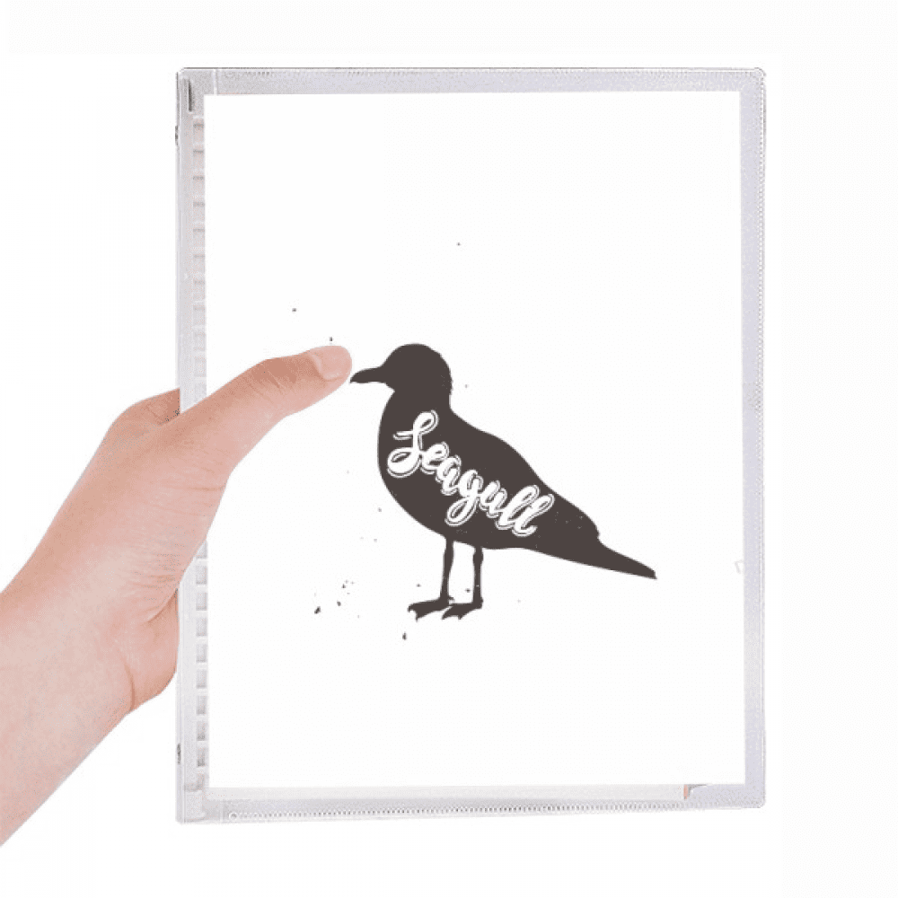 seagull black and white animal notebook loose diary refillable journal statiry